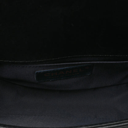 CHANEL Lambskin Matelasse Boy Chanel 20 Chain Shoulder Navy x Black Gold-Tone Hardware, Pre-Owned