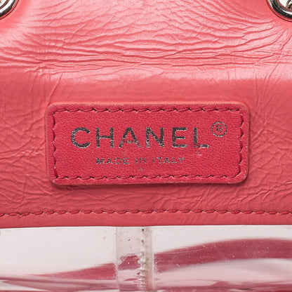 CHANEL Vintage Calf Matelasse Turn Lock Backpack Style Chain Shoulder Pink Silver-Tone Hardware, Pre-Owned