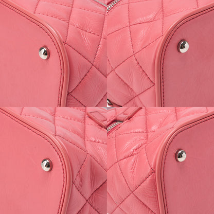 CHANEL Vintage Calf Matelasse Turn Lock Backpack Style Chain Shoulder Pink Silver-Tone Hardware, Pre-Owned
