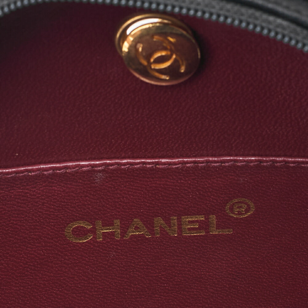 CHANEL Matelasse Diamond-Shaped Charm Half Moon Lambskin Black Gold-Tone Hardware, Pre-Owned