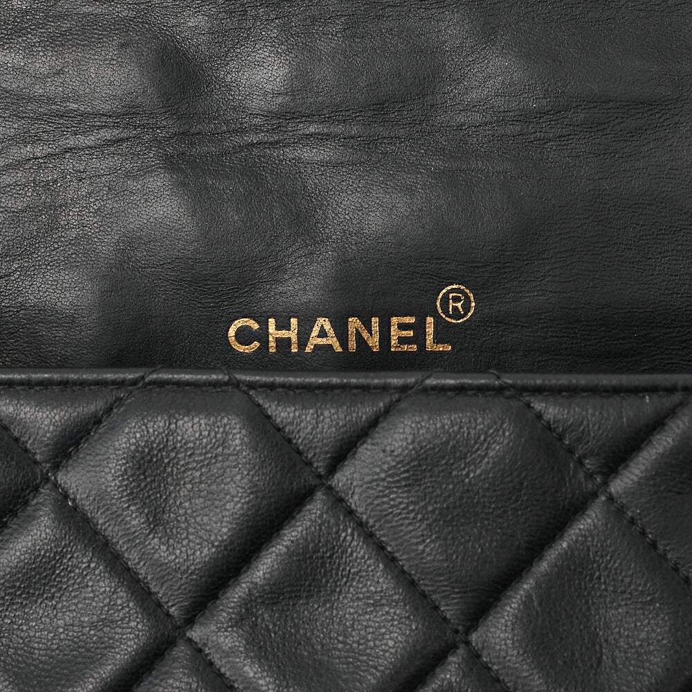 CHANEL Matelasse Diana Flap 25cm Chain Shoulder Lambskin Black Gold-Tone Hardware, Pre-Owned