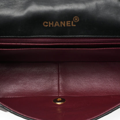 CHANEL Matelasse Diana Flap 25cm Chain Shoulder Lambskin Black Gold-Tone Hardware, Pre-Owned