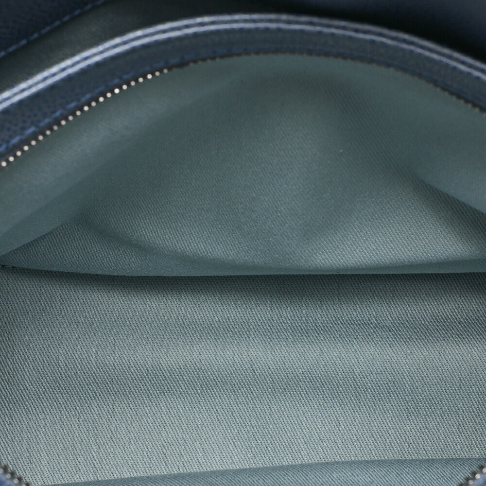 CHANEL Caviar Skin Matelasse with Coco Charm Boring Bag Navy Tone Silver-Tone Hardware, Pre-Owned