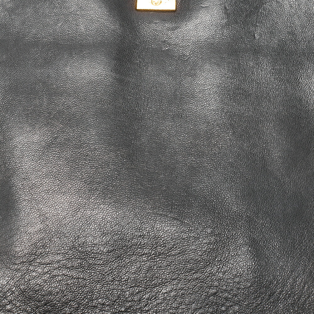 CHANEL Lambskin Coco Mark Chain Backpack Black Gold-Tone Hardware, Pre-Owned