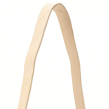 CHANEL Lambskin Matelasse Diana Flap One-Shoulder Beige Gold-Tone Hardware, Pre-Owned