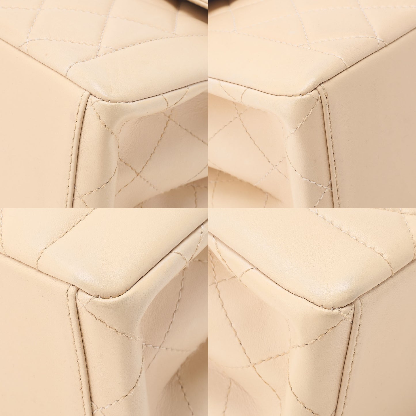 CHANEL Lambskin Matelasse Diana Flap One-Shoulder Beige Gold-Tone Hardware, Pre-Owned