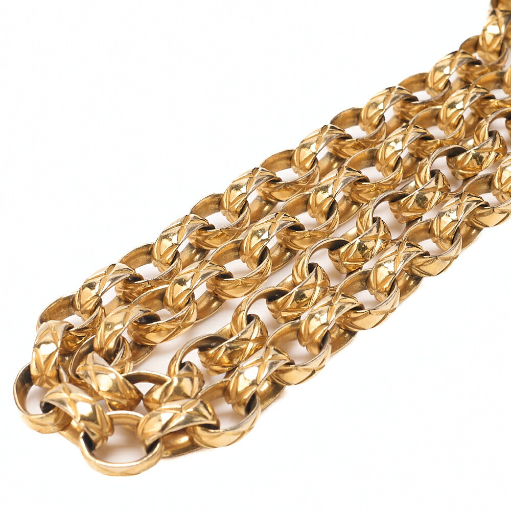 CHANEL Lambskin Matelasse Diana Flap Visual Chain Shoulder Black Gold-Tone Hardware, Pre-Owned