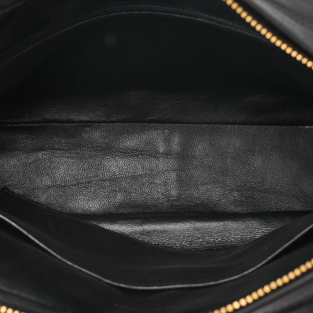 CHANEL Lambskin Matelasse Diana Flap Visual Chain Shoulder Black Gold-Tone Hardware, Pre-Owned