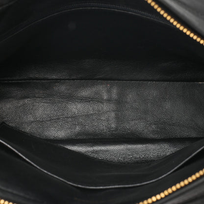 CHANEL Lambskin Matelasse Diana Flap Visual Chain Shoulder Black Gold-Tone Hardware, Pre-Owned