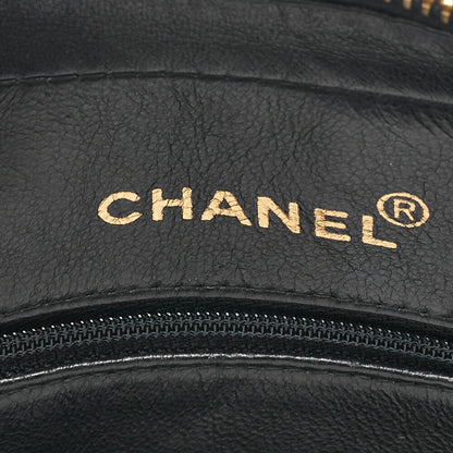 CHANEL Lambskin Matelasse Diana Flap Visual Chain Shoulder Black Gold-Tone Hardware, Pre-Owned