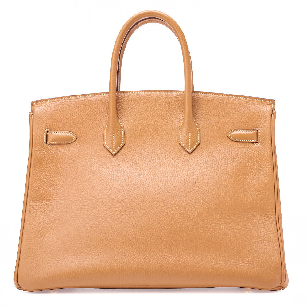 HERMES Hermes Birkin 35 Handbag Ardennes Natural Sable Gold-Tone Hardware, Pre-Owned