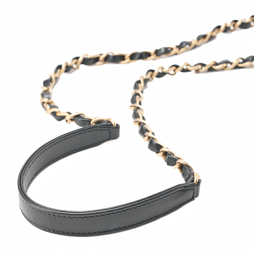 CHANEL Lambskin Matelasse Coco Mark Griffore Box Bag Chain Shoulder Gold-Tone Hardware, Pre-Owned