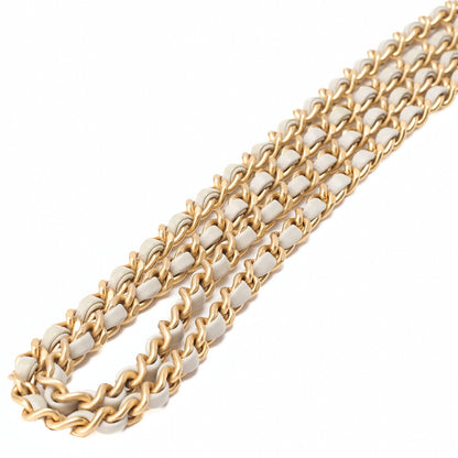 CHANEL Lambskin Mini Matelasse Ball Chain Shoulder Gray Gold-Tone Hardware, Pre-Owned