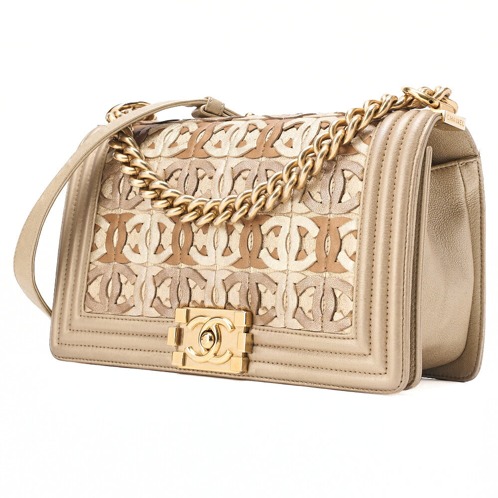 CHANEL Boy Chanel Boy Chanel Dubai Limited Chain Shoulder Lambskin Multicolor Gold-Tone Hardware, Pre-Owned