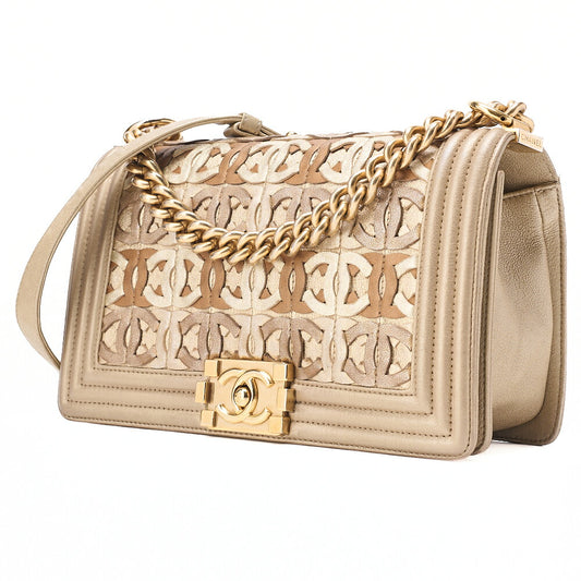 CHANEL Boy Chanel Boy Chanel Dubai Limited Chain Shoulder Lambskin Multicolor Gold-Tone Hardware, Pre-Owned