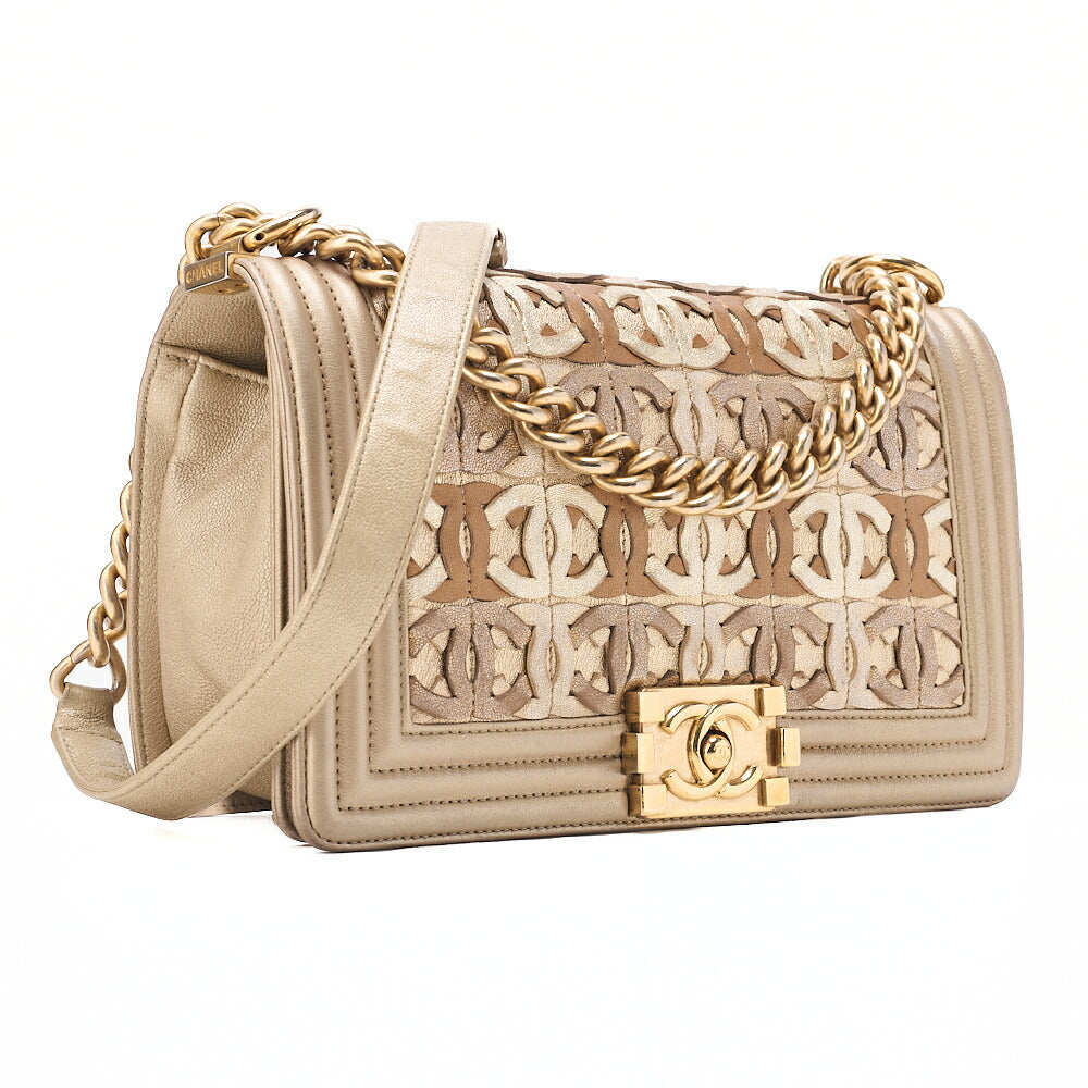 CHANEL Boy Chanel Boy Chanel Dubai Limited Chain Shoulder Lambskin Multicolor Gold-Tone Hardware, Pre-Owned