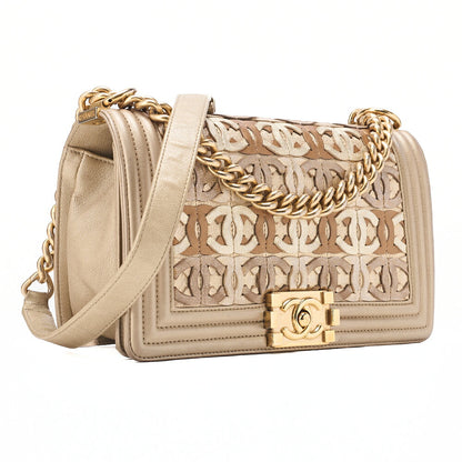 CHANEL Boy Chanel Boy Chanel Dubai Limited Chain Shoulder Lambskin Multicolor Gold-Tone Hardware, Pre-Owned