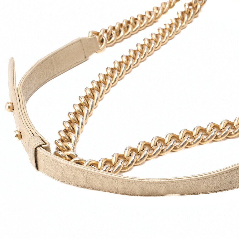 CHANEL Boy Chanel Boy Chanel Dubai Limited Chain Shoulder Lambskin Multicolor Gold-Tone Hardware, Pre-Owned