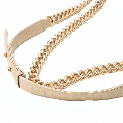 CHANEL Boy Chanel Boy Chanel Dubai Limited Chain Shoulder Lambskin Multicolor Gold-Tone Hardware, Pre-Owned