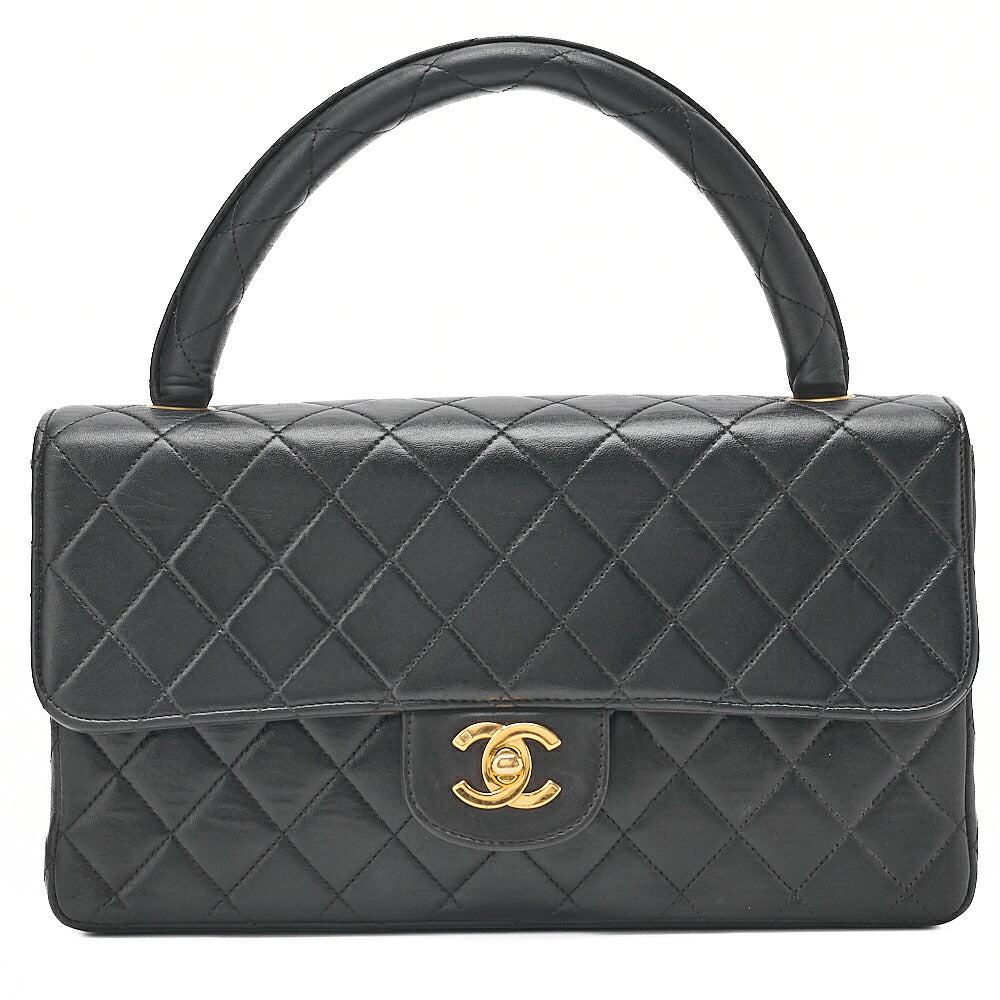 CHANEL Handbag Matelasse Parent-Child Bag Parents Only Lambskin Black Gold-Tone Hardware, Pre-Owned