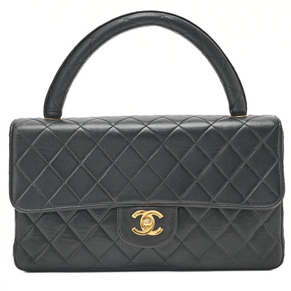 CHANEL Handbag Matelasse Parent-Child Bag Parents Only Lambskin Black Gold-Tone Hardware, Pre-Owned