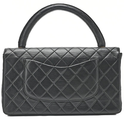 CHANEL Handbag Matelasse Parent-Child Bag Parents Only Lambskin Black Gold-Tone Hardware, Pre-Owned