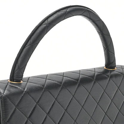 CHANEL Handbag Matelasse Parent-Child Bag Parents Only Lambskin Black Gold-Tone Hardware, Pre-Owned