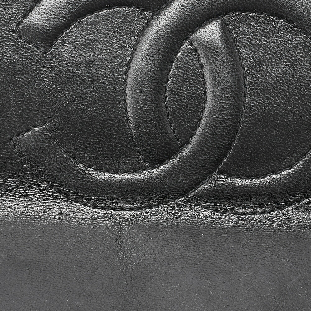 CHANEL Handbag Matelasse Parent-Child Bag Parents Only Lambskin Black Gold-Tone Hardware, Pre-Owned