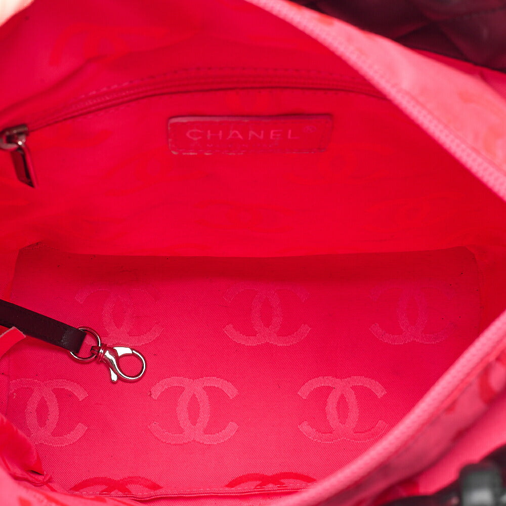 CHANEL Calf Leather x Enamel Cambon Line Boring Bag Black x Black Silver-Tone Hardware, Pre-Owned