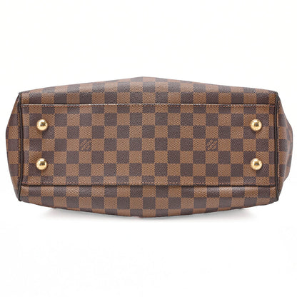 LOUIS VUITTON Louis Vuitton Damier Trevy PM Handbag N51997 Damier Ebene Brown Gold-Tone Hardware, Pre-Owned