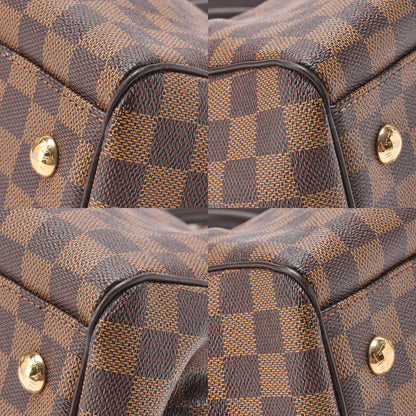 LOUIS VUITTON Louis Vuitton Damier Trevy PM Handbag N51997 Damier Ebene Brown Gold-Tone Hardware, Pre-Owned