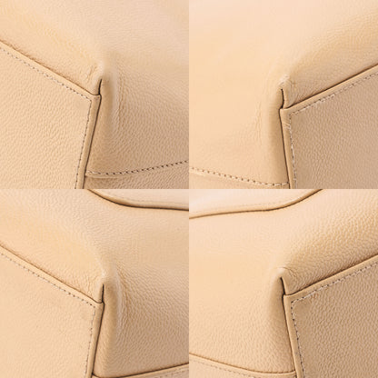 CHANEL Coco Mark 2.55 Chain Shoulder Caviar Skin Beige Silver-Tone Hardware, Pre-Owned