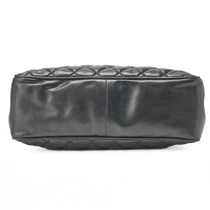CHANEL Matelasse Double Chain Shoulder with Pull Charm Lambskin Black Gold-Tone Hardware, Pre-Owned