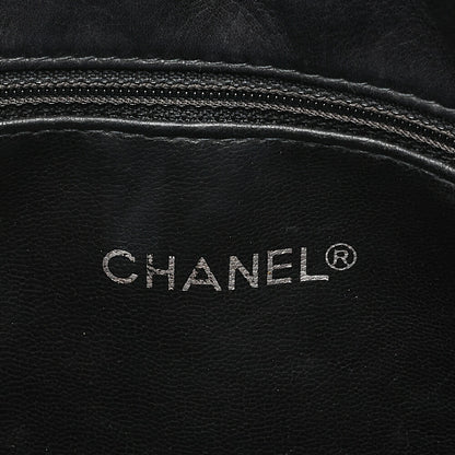 CHANEL Matelasse Double Chain Shoulder with Pull Charm Lambskin Black Gold-Tone Hardware, Pre-Owned