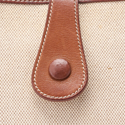 HERMES Hermes Evelyn GM 1-En Shoulder Bag Toile x Balenia Brown Silver-Tone Hardware, Pre-Owned