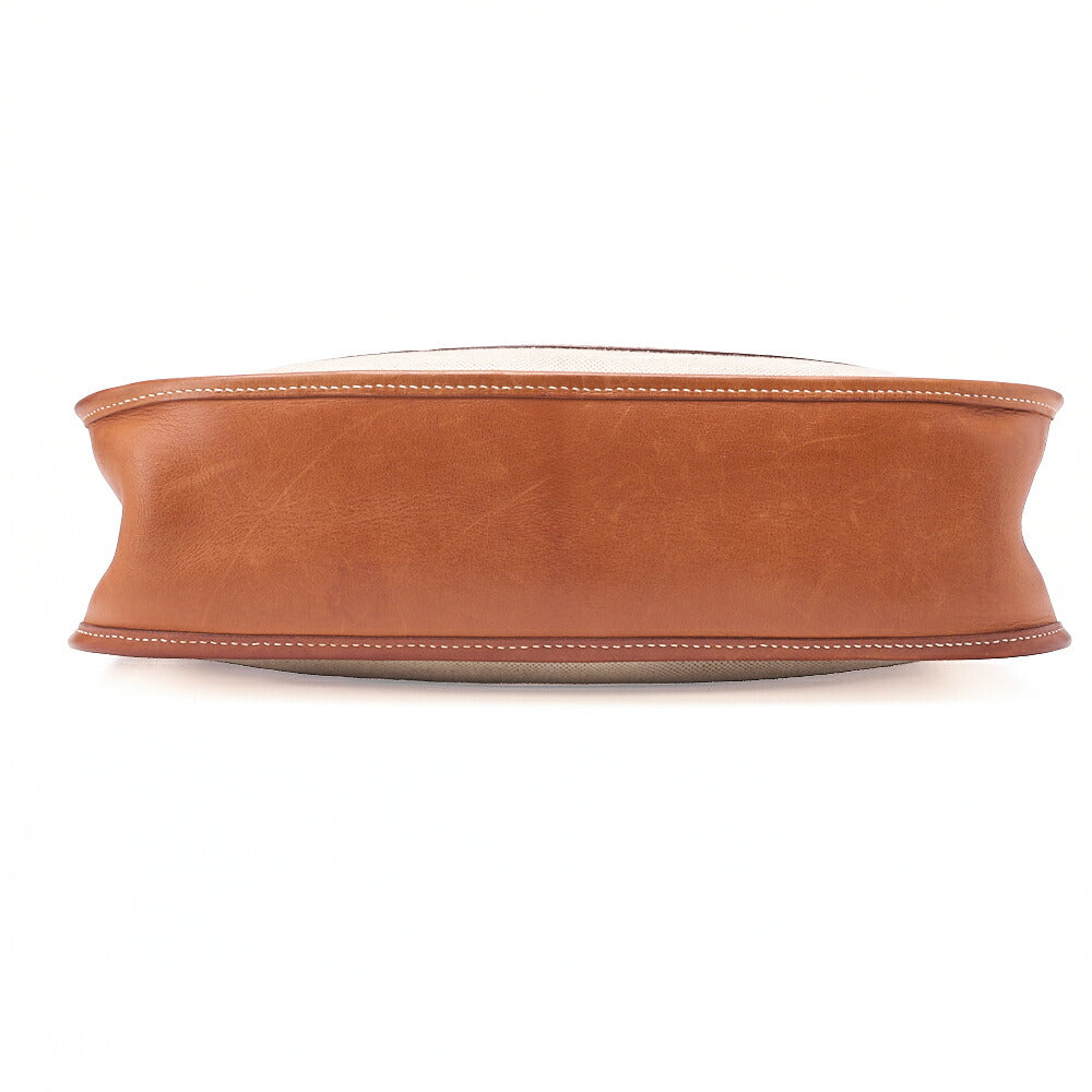 HERMES Hermes Evelyn GM 1-En Shoulder Bag Toile x Balenia Brown Silver-Tone Hardware, Pre-Owned