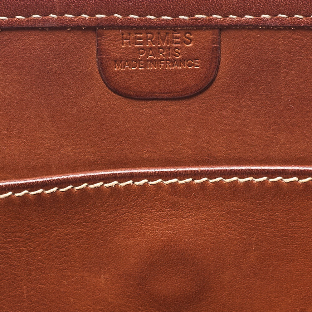 HERMES Hermes Evelyn GM 1-En Shoulder Bag Toile x Balenia Brown Silver-Tone Hardware, Pre-Owned