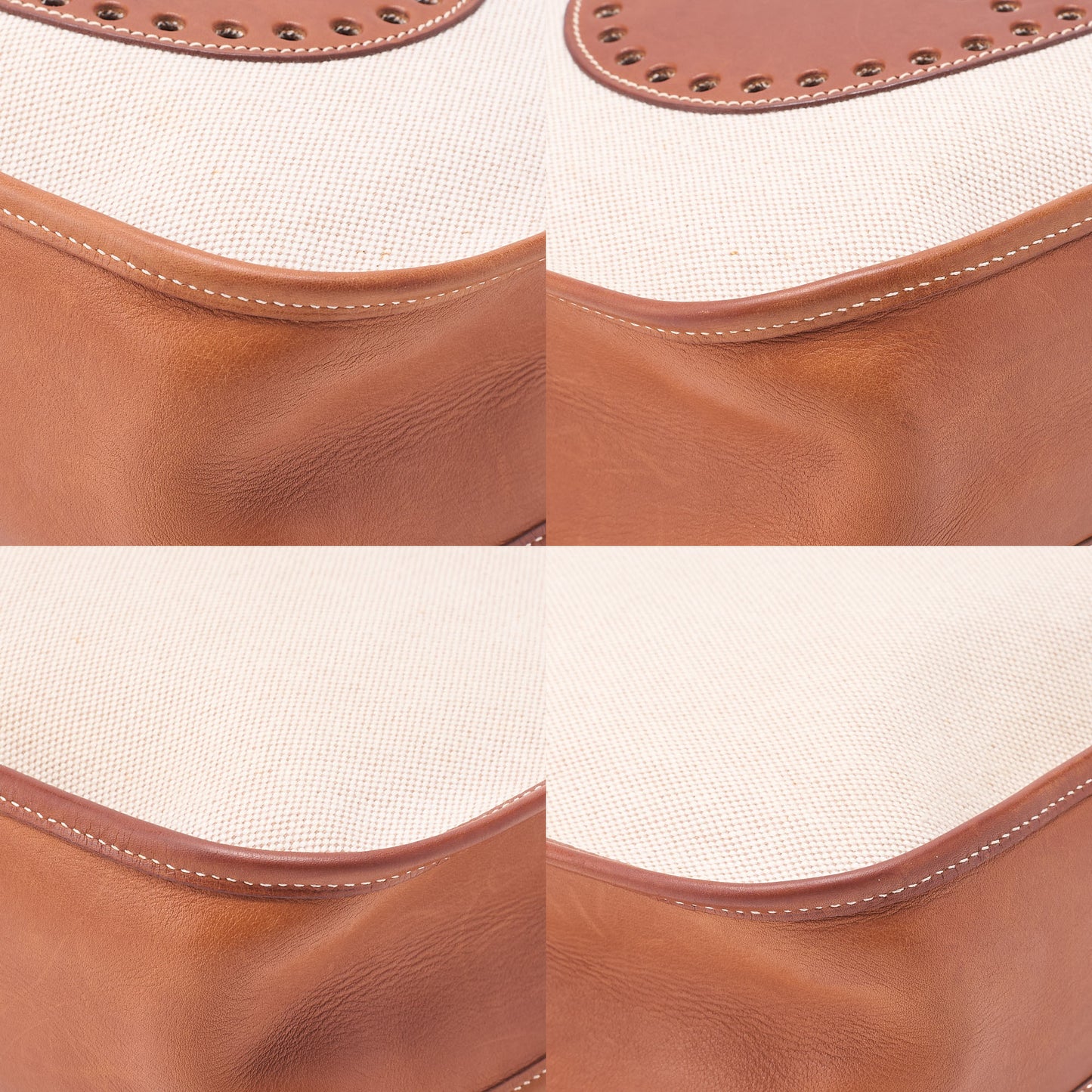 HERMES Hermes Evelyn GM 1-En Shoulder Bag Toile x Balenia Brown Silver-Tone Hardware, Pre-Owned
