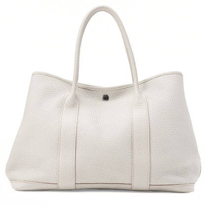 HERMES Hermes Garden Party PM Tote Bag Negonda Pearl Gray Silver-Tone Hardware, Pre-Owned