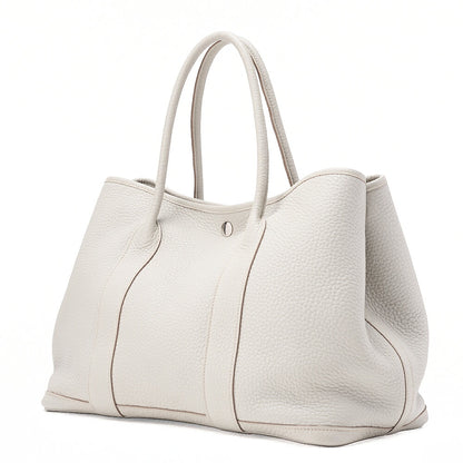 HERMES Hermes Garden Party PM Tote Bag Negonda Pearl Gray Silver-Tone Hardware, Pre-Owned