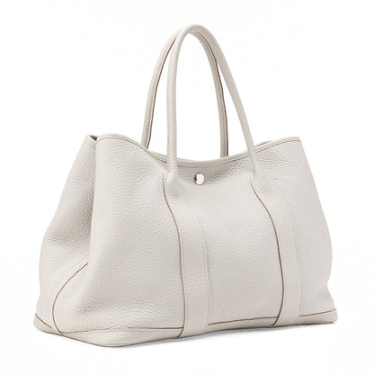 HERMES Hermes Garden Party PM Tote Bag Negonda Pearl Gray Silver-Tone Hardware, Pre-Owned
