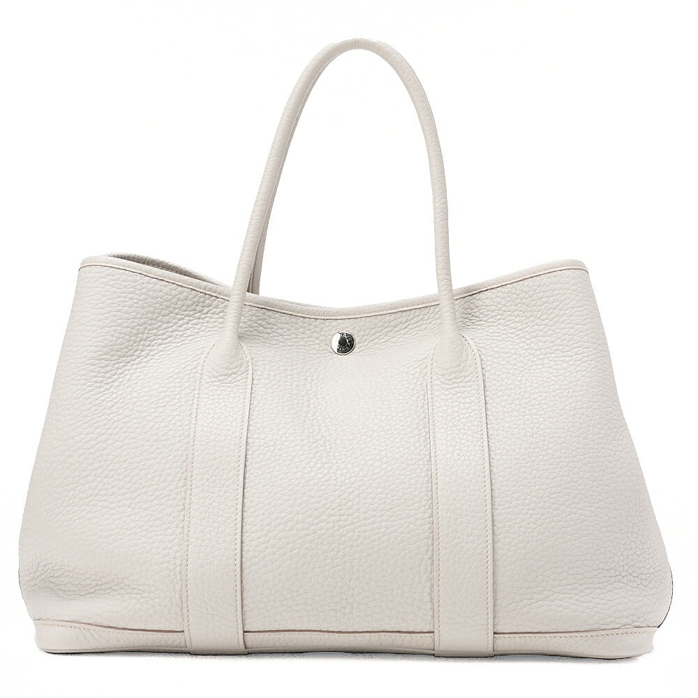HERMES Hermes Garden Party PM Tote Bag Negonda Pearl Gray Silver-Tone Hardware, Pre-Owned