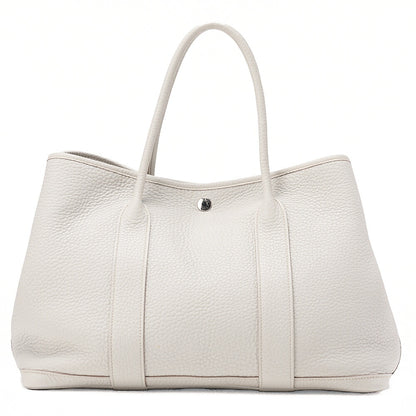 HERMES Hermes Garden Party PM Tote Bag Negonda Pearl Gray Silver-Tone Hardware, Pre-Owned