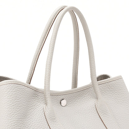 HERMES Hermes Garden Party PM Tote Bag Negonda Pearl Gray Silver-Tone Hardware, Pre-Owned