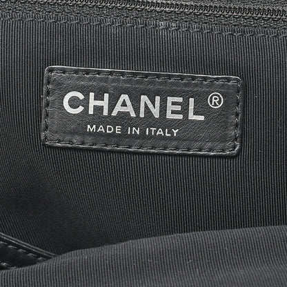 CHANEL Chanel Clase Matelasse Chain Bag Sparkle Leather Gray Silver-Tone Hardware, Pre-Owned