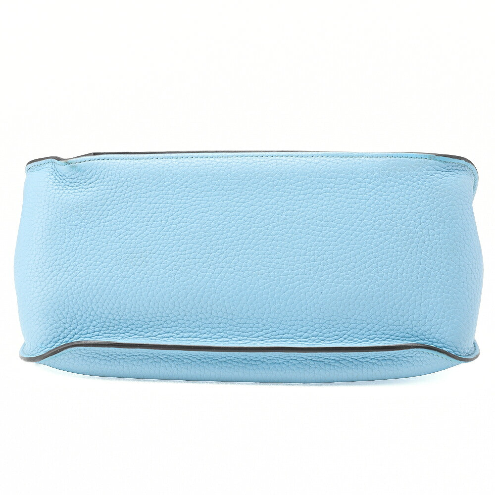 HERMES Hermes Gypsy ?re 28 Shoulder Bag Taurillon Clemence x Swift Blue Atoll Silver-Tone Hardware, Pre-Owned