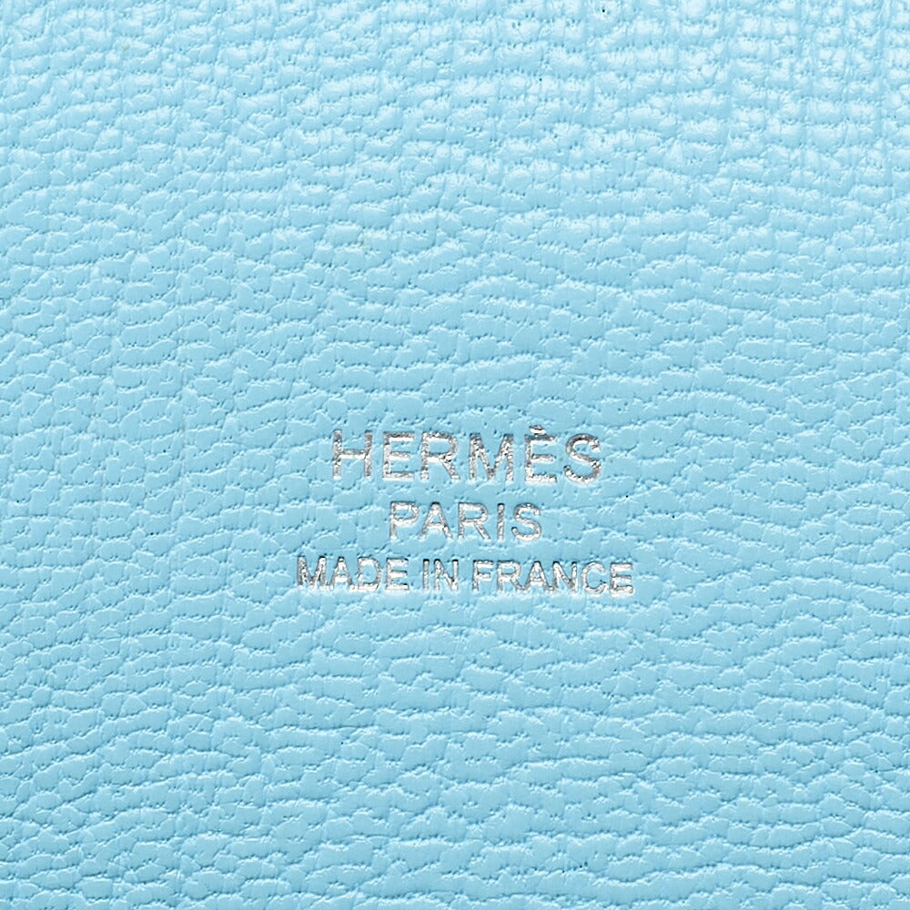 HERMES Hermes Gypsy ?re 28 Shoulder Bag Taurillon Clemence x Swift Blue Atoll Silver-Tone Hardware, Pre-Owned