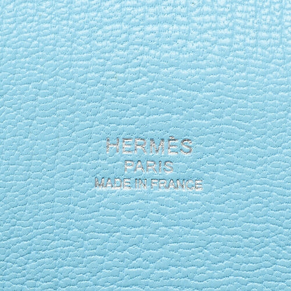 HERMES Hermes Gypsy ?re 28 Shoulder Bag Taurillon Clemence x Swift Blue Atoll Silver-Tone Hardware, Pre-Owned