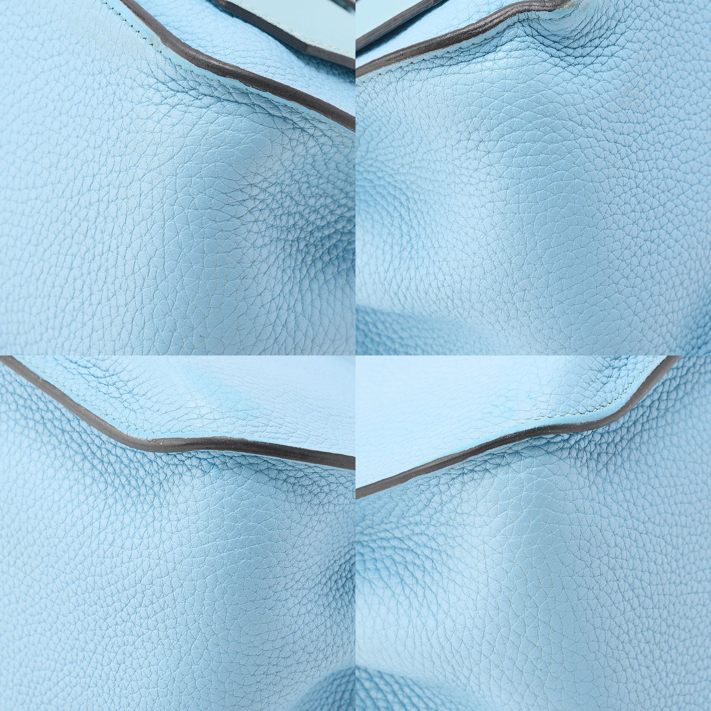 HERMES Hermes Gypsy ?re 28 Shoulder Bag Taurillon Clemence x Swift Blue Atoll Silver-Tone Hardware, Pre-Owned