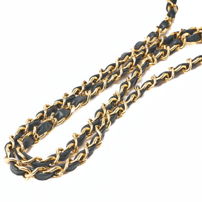 CHANEL Chain Shoulder Bag Mini Matelasse 18cm Turn Lock Lambskin Black Gold -Tone Hardware, Pre-Owned